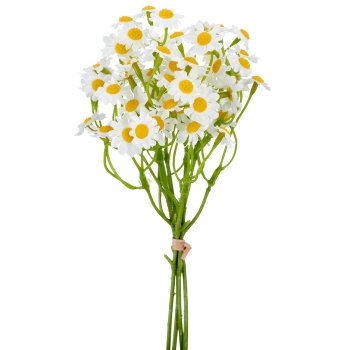 Kamillensträußchen x4, 23cm, weiß