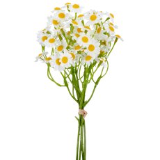 Kamillensträußchen x4, 23cm, weiß