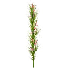 Grasaufleger mit Blüten, 138cm, rosa
