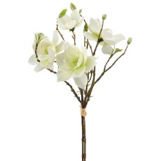 Magnoliensträußchen x3, 33cm, weiß