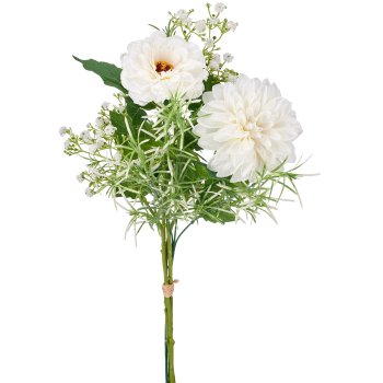 Dahlienmixstrauß x4, 65cm, weiß