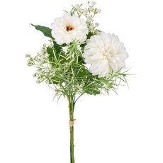 Dahlienmixstrauß x4, 65cm, weiß