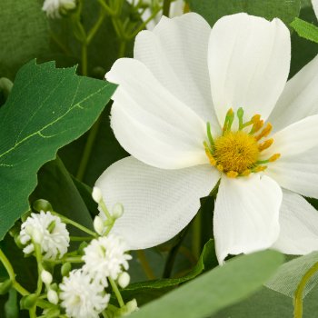 Rosenmixstrauß x5, 40cm, weiß