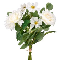 Rosenmixstrauß x5, 40cm, weiß