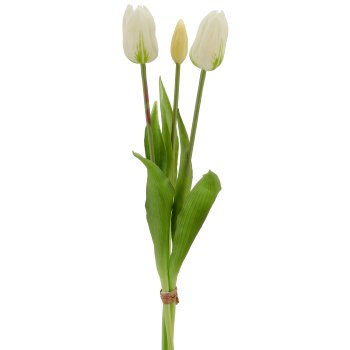 Tulpenbund x3, 41cm, weiß