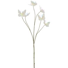 Schmetterlingszweig x6, 76cm, weiß