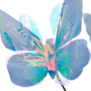 Butterfly branch x6, 76cm, blue
