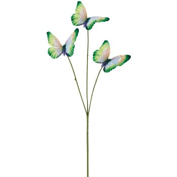 Schmetterlingszweig x3, 58cm, grün