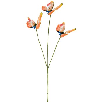 Schmetterlingszweig x3, 58cm, orange