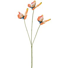 Schmetterlingszweig x3, 58cm, orange