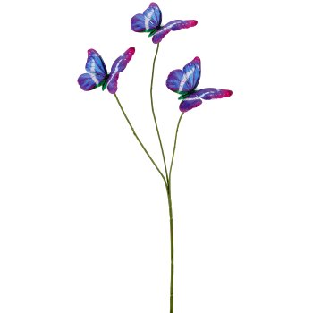 Schmetterlingszweig x3, 58cm, lila