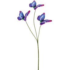 Schmetterlingszweig x3, 58cm, lila