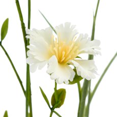 Graszweig mit Nelken, 71cm, weiß