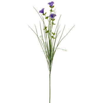 Graszweig mit Petunien, 71cm, lila