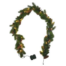 Artificial spruce garland with