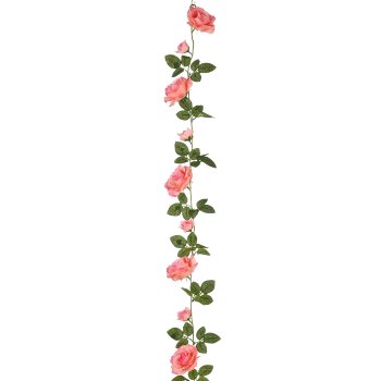 Rosengirlande, 180cm, rosa
