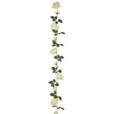 Rosengirlande, 180cm, weiß