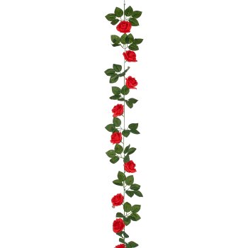 Rosengirlande, 175cm, rot