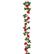 Rosengirlande, 175cm, rot
