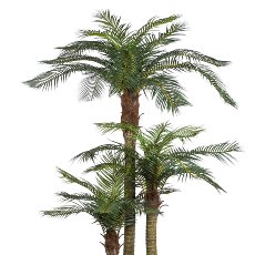 Areca Palm x3, ca. 250cm, 33 Fronds, plastic, in pot