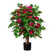 Bougainvillea 450 leaves approx. 100cm, cerise, natural trunk, UV-resistant, in