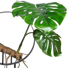Decorative object split philodendron x8 leaves,ca 100cm, with artificial wood