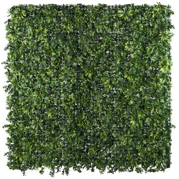 Plastic leaf mat 100x100cm, green, UV-resistant, flame retardant