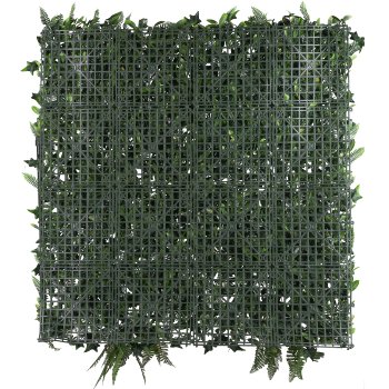 Premium plastic leaf mat 100x100cm, green, UV-resistant, flame retardant