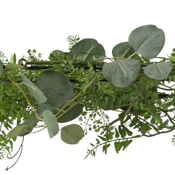 Decorative hanger, green, ca 45cm on metal frame black 70x30cm
