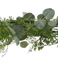 Decorative hanger, green, ca 45cm on metal frame black 70x30cm