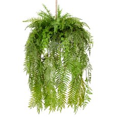 Decorative pendant light fern mix, ca.80x40cm, green, E27 socket, 1.5m supply cable