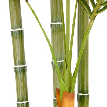 Bambuspalme x4, 30 Wedel, 250cm, grn, im Kunststofftopf 25x21cm mit Erde -  Kunstblumen, Kunstpflanzen & Deko | Grohandel GASPER