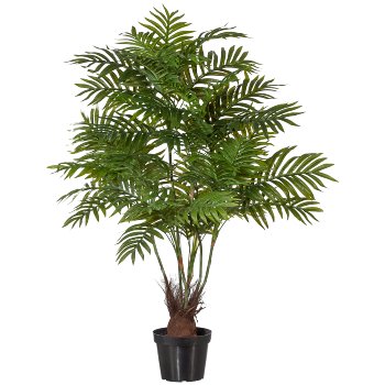 Arecapalme x6,30 Wedel, 110cm, Real Touch grün, im Kunststofftopf 13,5x13cm