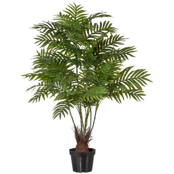 Areca Palm x6, ca. 110cm, Real Touch, green, in pot