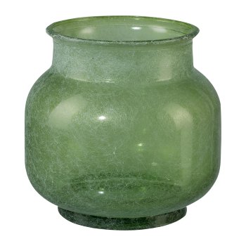 Glas Windlicht Tolo, 18cm, D20cm, 3Ltr, grün