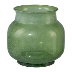 Glas Windlicht Tolo, 18cm, D20cm, 3Ltr, grün