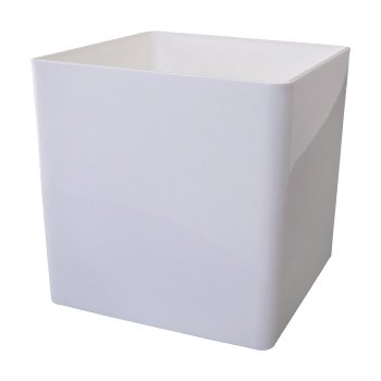 Übertopf CUBE Glanz, 13x13x13cm Höhe, weiß