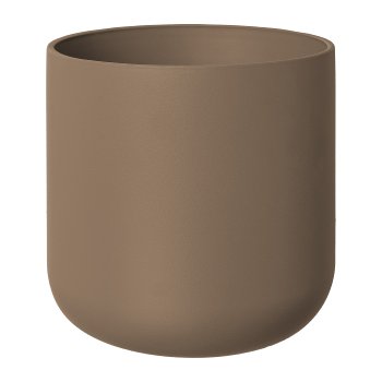 Terracotta Cachepot Matt Consilio, 11,5x11,5x11cm, Light Brown