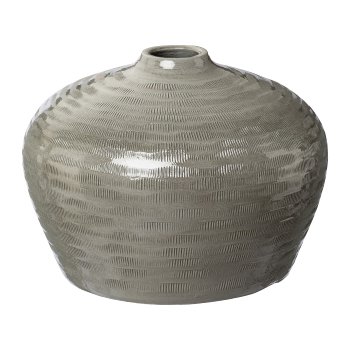 Ceramic Vase Humilis, 20x27 cm, Grey