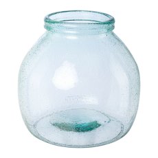 Glass Recycled Vase PANTIE, 21x21x20cm, light green