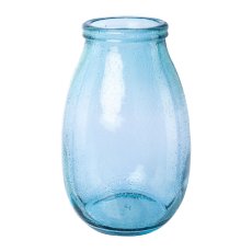 Glas Recycled Vase PANTIE, 18x18x23cm, aqua