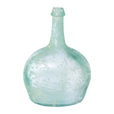 Glas Recycled Vase antik BOLS, 26x26x19cm, weiss