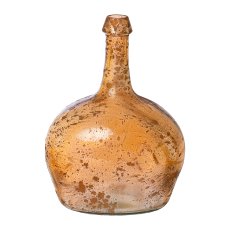 Glas Recycled Vase antik BOLS, 26x26x19cm, hellbraun