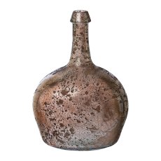 Glas Recycled Vase antik BOLS, 26x26x19cm, braun