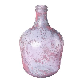 Glass Recycled Vase antique ARTEMIS, 42x42x27cm, pink
