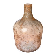 Glass Recycled Vase antique ARTEMIS, 42x42x27cm, light brown