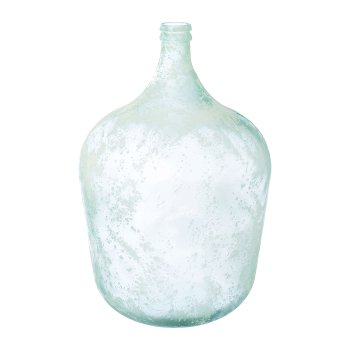 Glas Vase Antik ARTEMIS, recycelt, 37x37x56cm, weiß