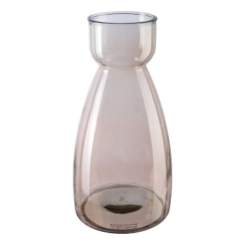 Glass Vase PAULA, 44x22x22cm, caramel, Recycled