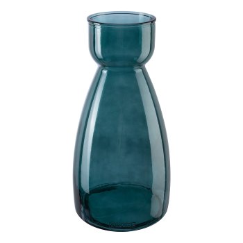 Glass Vase PAULA, 44x22x22cm, blue, Recycled