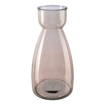 Glas Vase PAULA, recycelt, 44x22x22cm, braun